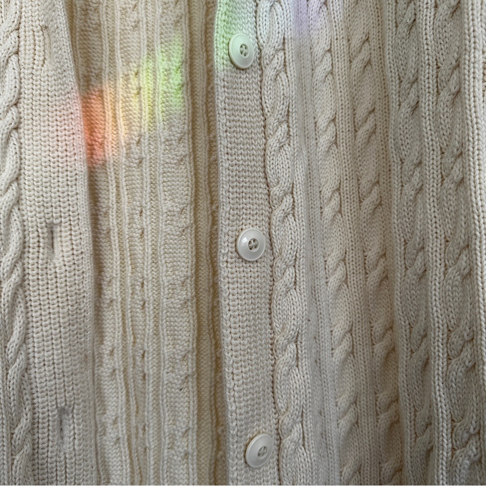 LL Bean Cable Knit Cardigan - Picture 4 of 4